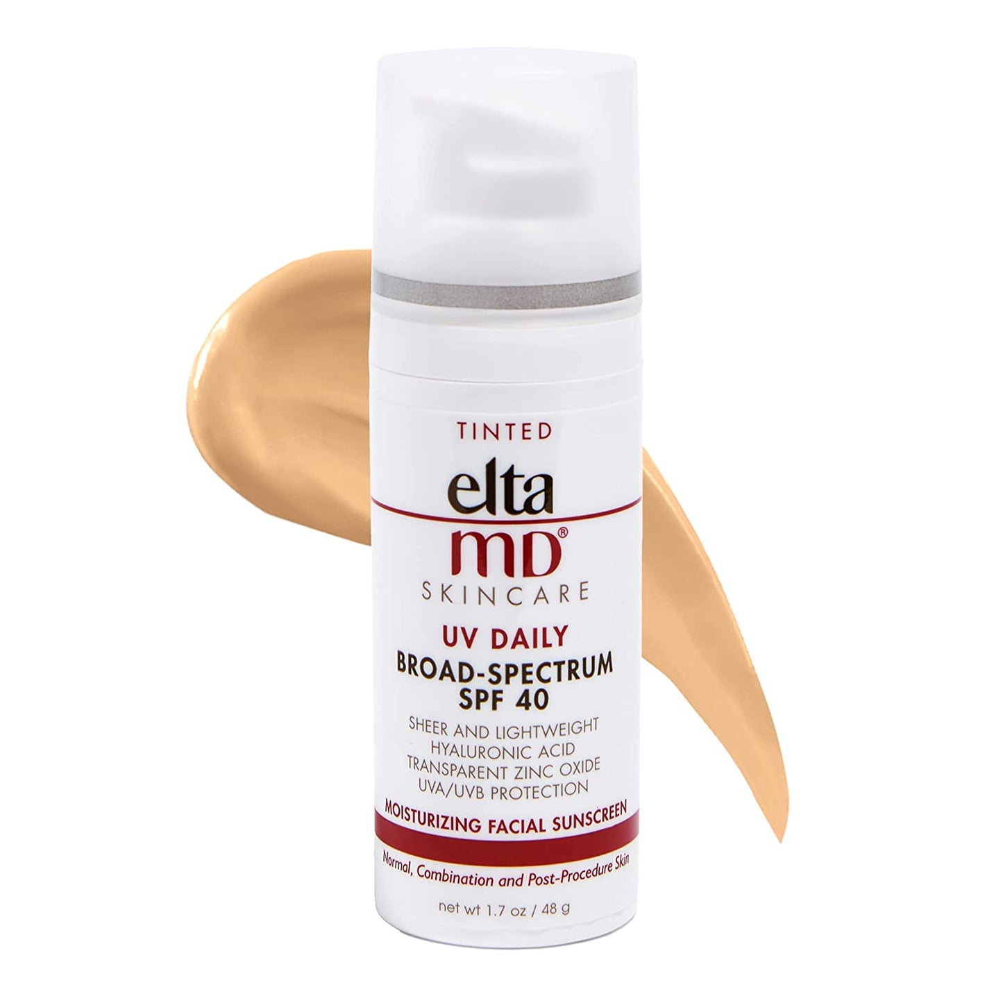 EltaMD UV Daily SPF 40 Tinted Sunscreen Moisturizer Face Lotion 1.7 oz Pump